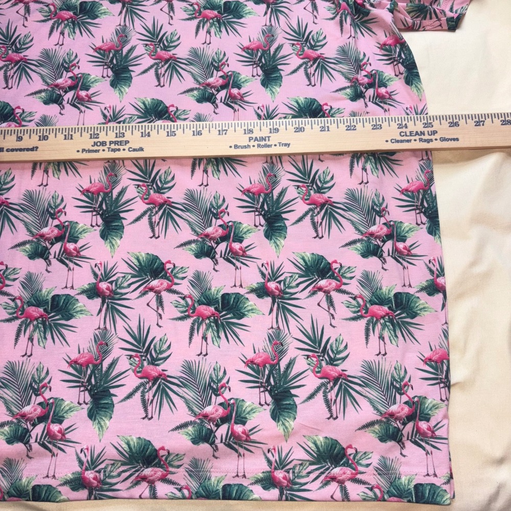 NWT Caribbean Isle Breeze Performance Flamingo Palm Polo Shirt Mens XL Tropical - Picture 4 of 5